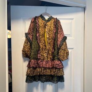 Porter - Snake Skin Tiered Dress - Size 6